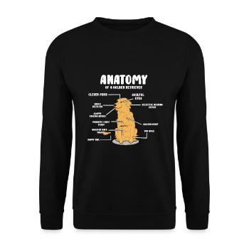 Golden Retriver Hundebesitzer Geschenk - Sweat-shirt Unisexe - noir - Devant - Alina (178cm) & Michal (187cm)