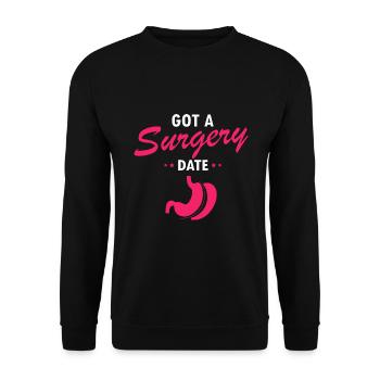 Gastric Bypass and Gastric Bypass Operation Design - Unisex Sweatshirt - black - Front - Alina (178cm) & Michal (187cm)
