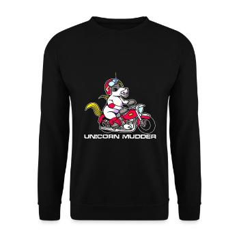 Unicorn Unicorn Magic Motocross Motorcycle Horse - Unisex Sweatshirt - black - Front - Alina (178cm) & Michal (187cm)