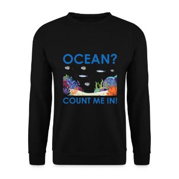 Ocean Zooologist Marine Biologist Marine Marine Biology - Unisex Sweatshirt - black - Front - Alina (178cm) & Michal (187cm)