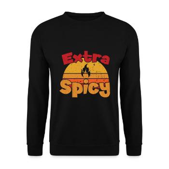 Nourriture extra épicée / épicée - Sweat-shirt Unisexe - noir - Devant - Alina (178cm) & Michal (187cm)