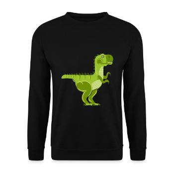 Dinosaur Robot T-Rex - Sweat-shirt Unisexe - noir - Devant - Alina (178cm) & Michal (187cm)