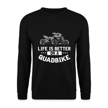 Quard ATV Gift Quad Rider Idée cadeau - Sweat-shirt Unisexe - noir - Devant - Alina (178cm) & Michal (187cm)