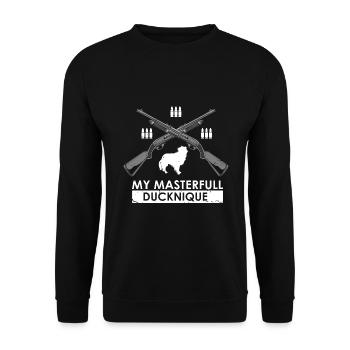 Duck Hunting Duck Hunting Hunter Duck Hunter Duck Hunter Design - Unisex Sweatshirt - black - Front - Alina (178cm) & Michal (187cm)
