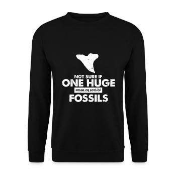 Paläontologe Designs Fossil Hunter Student - Unisex Pullover - Schwarz - Vorne - Alina (178cm) & Michal (187cm)