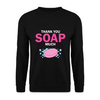 Conception de fabrication de savon pour les conceptions de fabricants de savon - Sweat-shirt Unisexe - noir - Devant - Alina (178cm) & Michal (187cm)