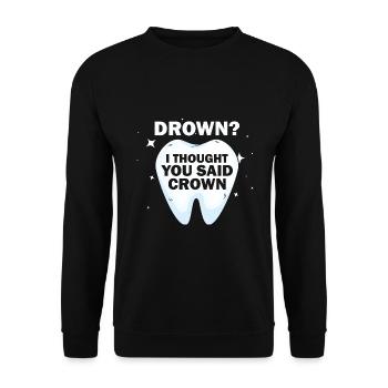 Orthodontic technician and dental laboratory - Unisex Sweatshirt - black - Front - Alina (178cm) & Michal (187cm)