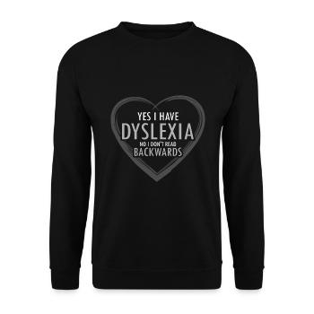 Dyslexia Teacher for Legathenia Therapists - Unisex Sweatshirt - black - Front - Alina (178cm) & Michal (187cm)