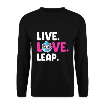 Stocktanz Design für Stabtänzerin - Unisex Pullover - Schwarz - Vorne - Alina (178cm) & Michal (187cm)