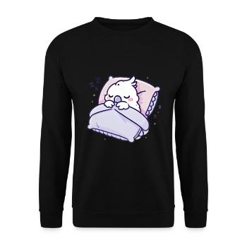 Cacatoès endormi Graphique de dessin animé mignon - Sweat-shirt Unisexe - noir - Devant - Alina (178cm) & Michal (187cm)
