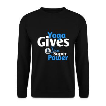 Yoga gives you super powers - Sweat-shirt Unisexe - noir - Devant - Alina (178cm) & Michal (187cm)