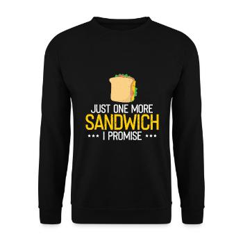 Sandwich Lover Cheese Fast Food Food Food - Unisex Sweatshirt - black - Front - Alina (178cm) & Michal (187cm)