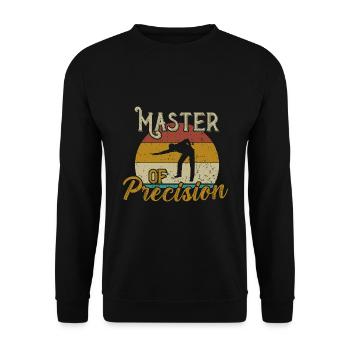Maître de La Précision / Snooker de Billard - Sweat-shirt Unisexe - noir - Devant - Alina (178cm) & Michal (187cm)