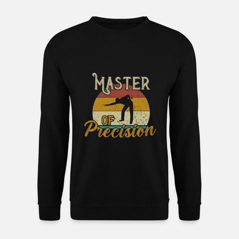 Master of Precision / Billiard Snooker - Unisex Pullover - Schwarz