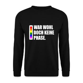 war wohl doch keine phase - Unisex Pullover - Schwarz - Vorne - Alina (178cm) & Michal (187cm)