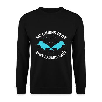Kookaburra Design and Laughing Bird - Unisex Sweatshirt - black - Front - Alina (178cm) & Michal (187cm)