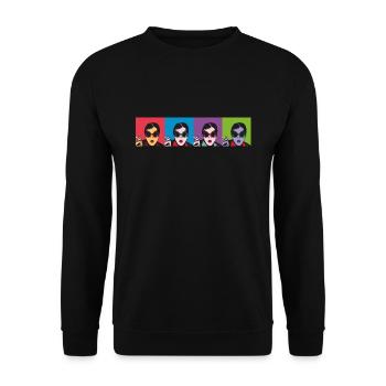 Glamour Rebel - Unisex Sweatshirt - black - Front - Alina (178cm) & Michal (187cm)
