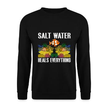 Plongeurs en eau salée Plongée Biologiste marin Sea Ozea - Sweat-shirt Unisexe - noir - Devant - Alina (178cm) & Michal (187cm)