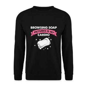 Homemade soap design for oil soap making - Unisex Sweatshirt - black - Front - Alina (178cm) & Michal (187cm)