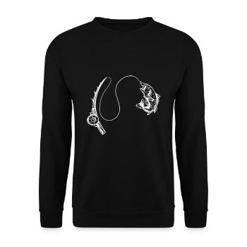 angling - Unisex Sweatshirt - black - Front - Alina (178cm) & Michal (187cm)