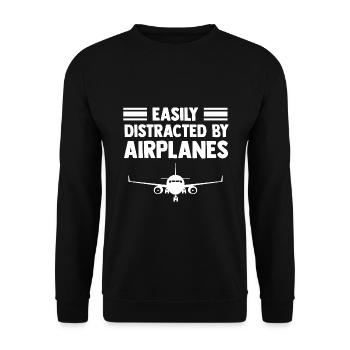 Pilote aviator aviator cadeau de vol - Sweat-shirt Unisexe - noir - Devant - Alina (178cm) & Michal (187cm)