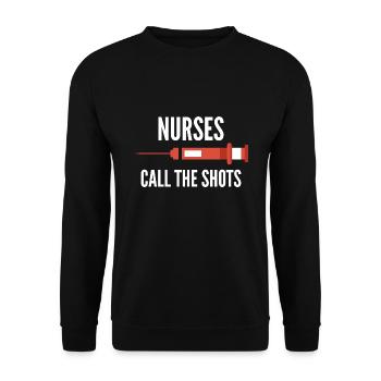 Les infirmières prennent les commandes - Sweat-shirt Unisexe - noir - Devant - Alina (178cm) & Michal (187cm)