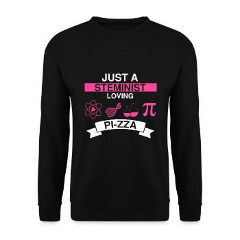 Professorin Steminist Designs für Equality Stem - Unisex Pullover - Schwarz - Vorne - Alina (178cm) & Michal (187cm)