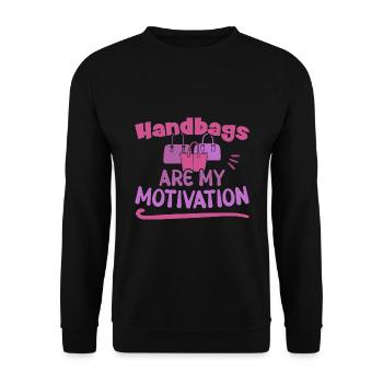 Handbags are my Motivation / Handbag Shopping - Unisex Sweatshirt - black - Front - Alina (178cm) & Michal (187cm)