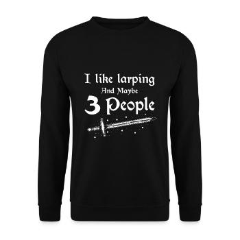 Citation Larper pour les jeux de rôle GN et fantastiques - Sweat-shirt Unisexe - noir - Devant - Alina (178cm) & Michal (187cm)