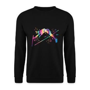 Perchiste Enfant Saut à la perche - Sweat-shirt Unisexe - noir - Devant - Alina (178cm) & Michal (187cm)