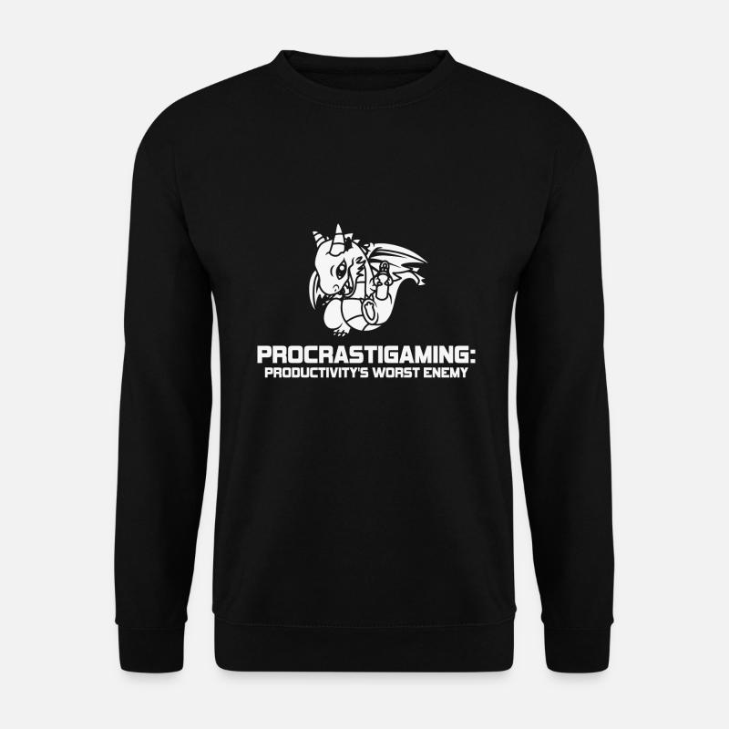 Gamer Procrastigaming Gaming - Unisex Sweatshirt - black