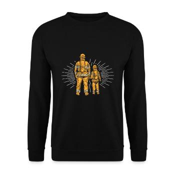 fire brigade - Unisex Sweatshirt - black - Front - Alina (178cm) & Michal (187cm)