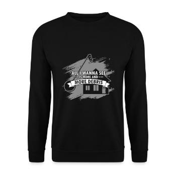 Conception de démolition de maisons et rénovation de maisons - Sweat-shirt Unisexe - noir - Devant - Alina (178cm) & Michal (187cm)
