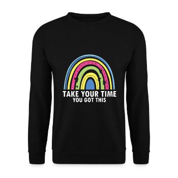 Legasthenie Bewusstsein und Legasthenie Lehrer - Unisex Pullover - Schwarz - Vorne - Alina (178cm) & Michal (187cm)