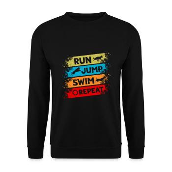 Sports nautiques pour chiens et sports nautiques pour chiens - Sweat-shirt Unisexe - noir - Devant - Alina (178cm) & Michal (187cm)