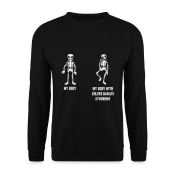 Living with Ehlers-Danlos Syndrome - Unisex Sweatshirt - black - Front - Alina (178cm) & Michal (187cm)