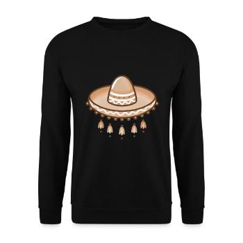 Minimalist Sombrero Illustration - Unisex Sweatshirt - black - Front - Alina (178cm) & Michal (187cm)
