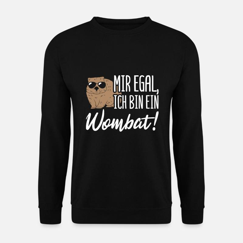 Australien Wombat Beuteltier - Unisex Pullover - Schwarz