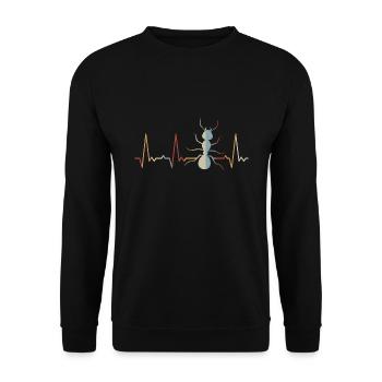 Heartbeat ant - Unisex Sweatshirt - black - Front - Alina (178cm) & Michal (187cm)