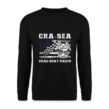 Conception de bateaux de course pour les courses de dragsters - Sweat-shirt Unisexe - noir - Devant - Alina (178cm) & Michal (187cm)