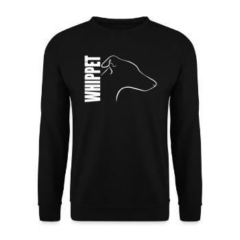 WHIPPET PROFILE WILSIGNS - Unisex Sweatshirt - black - Front - Alina (178cm) & Michal (187cm)