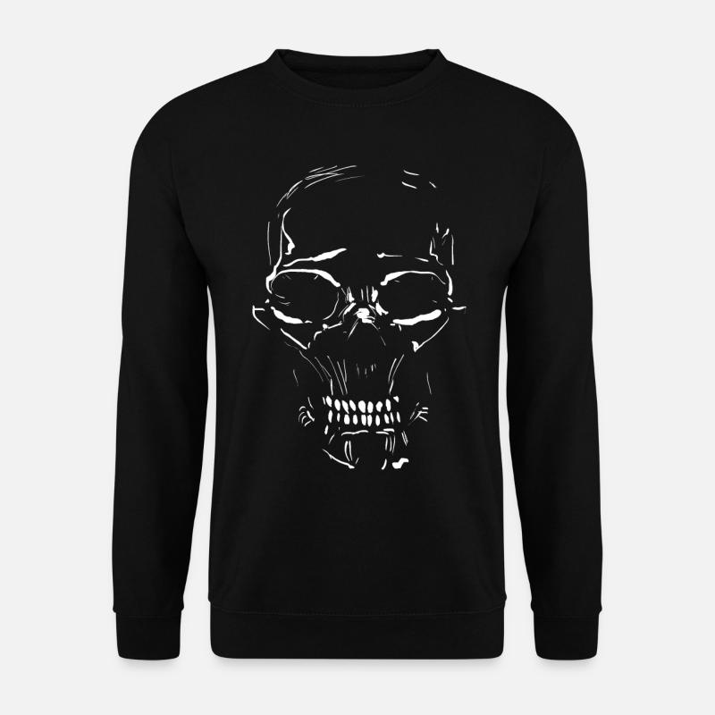 Crâne / crâne minimal - Sweat-shirt Unisexe - noir