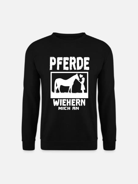 PFERD PFERDE wiehern mich an - Unisex Pullover - Schwarz