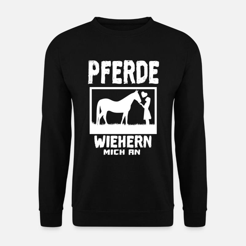 PFERD PFERDE wiehern mich an - Unisex Pullover - Schwarz