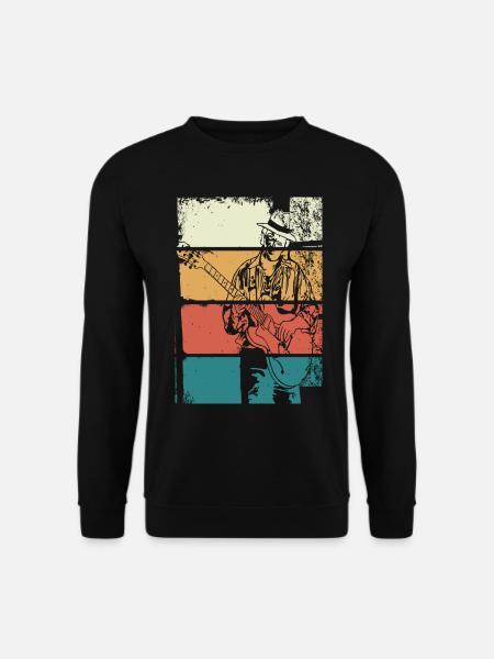 Guitariste de Blues Vintage - Sweat-shirt Unisexe - noir