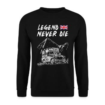 La légende de Landy ne meurt jamais - Sweat-shirt Unisexe - noir - Devant - Alina (178cm) & Michal (187cm)