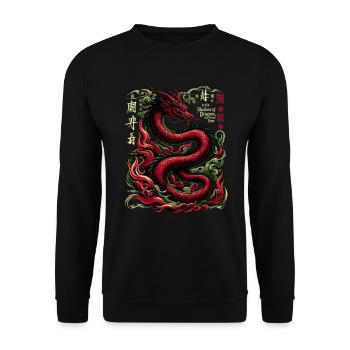 Dragon impérial : Majesté mythique - Sweat-shirt Unisexe - noir - Devant - Alina (178cm) & Michal (187cm)