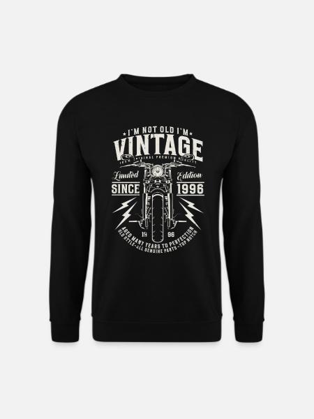 1996 Jahrgang Geburtstag Vintage Motorrad - Unisex Pullover - Schwarz
