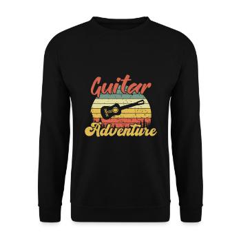 Guitar Adventure / Gitarre - Unisex Sweatshirt - black - Front - Alina (178cm) & Michal (187cm)