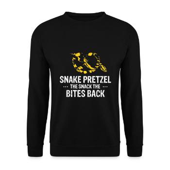 King python design for snake lovers - Unisex Sweatshirt - black - Front - Alina (178cm) & Michal (187cm)
